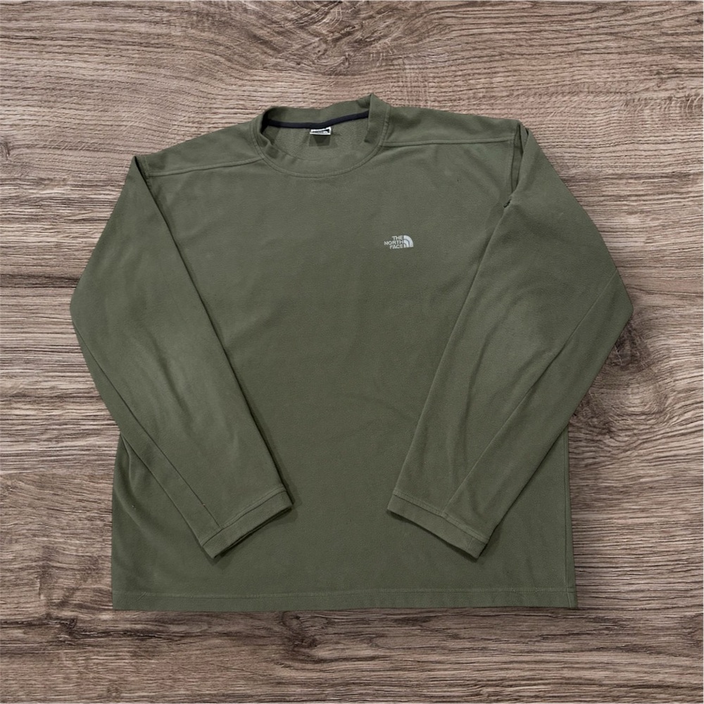 The North Face military Green Long Sleeve  fleece sweater sz xl